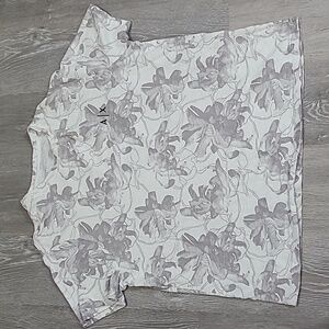 Armani Exchange White And Grey Flower Tee XXL